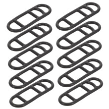 Bike Light Straps 10Pack Silicone Fixing Bands For Front And Rear Cycling Lights, Easy Installation, Black