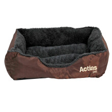 Actiaspet Faux Fur Pet Bed Brown/Grey (Small)