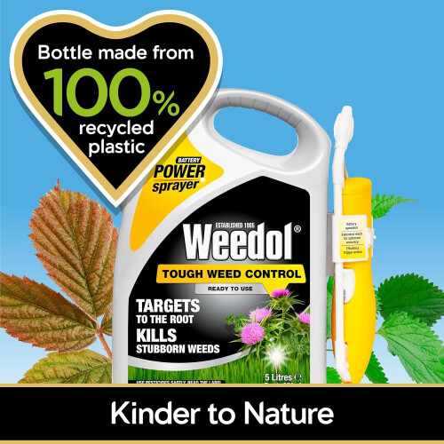 Weedol Tough Weed Control 5L | Battery Power Systemic Spray 1