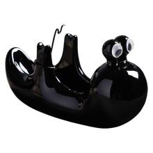 Incense Coil Holder Ceramic Stand Outdoor Use, Black, For Hiking, Camping, Deck, Poolside Relaxation