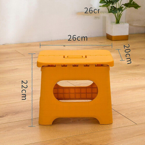 (L, Yellow) Large Step Stool Folding Foldable Multi Purpose Heavy Duty Home Kitchen Kids G 2