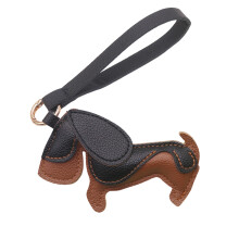 Compact Size PU Leather Sausage Dog-Coffee black golden