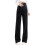 Stretchable Trousers Polyester Maternity Wide Leg Pants-Black M 1