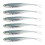 6 Pièces Fourche Queue Swimbaits Leurres Appâts-Vert 75mm 1