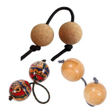 Wood Aslatuas Rhythmic Sandball African Shaker-Set of 3 strings