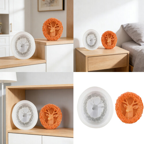Elegant Deer Design Silicone Pendant Mold Ideal For Making 1