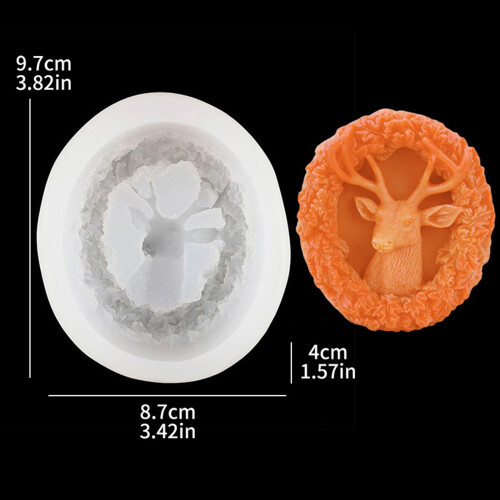 Elegant Deer Design Silicone Pendant Mold Ideal For Making 2