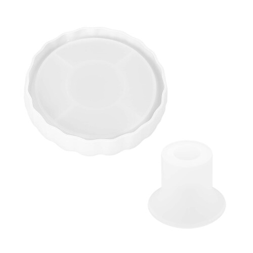 1 Stück elegante Obsttellerform aus Silikon mit-Spitze. Platte. 1