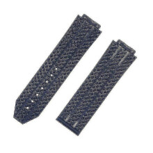 (Blue)Watch Band Compatible Hublot Big Bang Silicone 24mm 25mm Waterproof Men Watch Strap Chain Watch Accessories Rubber Watch Bracelet Chain