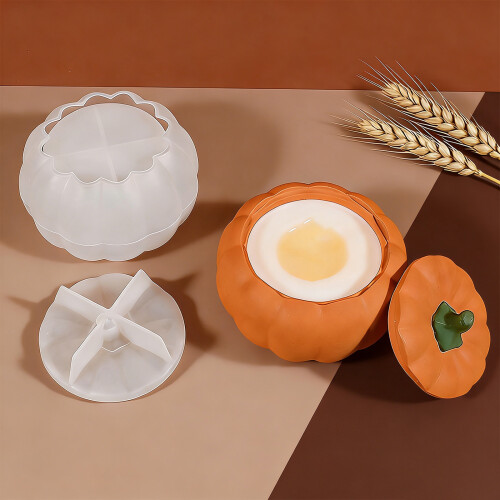 Flexible Silicone Mould for Pumpkin Storage Box-combination 1