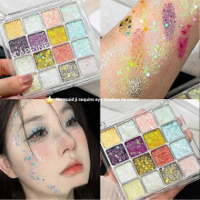 16/25 Color Glitter Eyeshadow Mermaid Sequin Performance and Daily Make-up