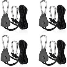 4pcs Adjustable Ratchet Strap Hook 1/8 Shade Sail Tensioner Ratchet Strap (68kg Load Capacity Per Pair)