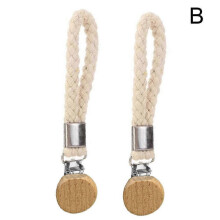 (Aloe Vera) Beech Round Head Storage Clip Hanging Rope Clips Kitchen Towel Clip