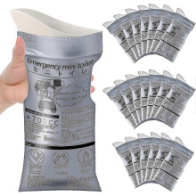 8-pack disposable portable emergency urine bag, camping urine bag, travel urine bag, traffic jam emergency portable urine bag for men - diand