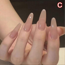 (Style 3) Fake Nails Set With Glue Long Nails French Nail Care Nail Beauty Design