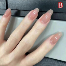 (Style 2) Fake Nails Set With Glue Long Nails French Nail Care Nail Beauty Design