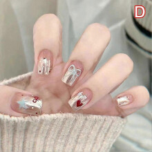 (Style 4) Fake Nails Set With Glue Long Nails French Nail Care Nail Beauty Design