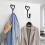 4X Cast Iron Heart Hooks Heart-shaped Hook Retro Iron Hooks 4