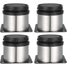 Adjustable Feet 50mm Height Thicken Cabinet Feet, Table, Furniture, Brushed Stainless Steel, Adjustable Height 0-15mm Come with Screws