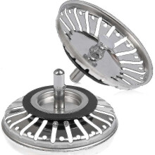 2pcs Sink Strainer, Stainless Steel Kitchen Sink Stopper Strainer, Hole Sink Sto - RiRi