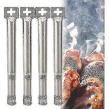 4pcs Universal Adjustable Stainless Steel Bbq Gas Grill Replacement Straight Pipe Pipe Burner - RiRi