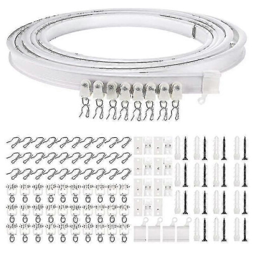 (1m) 1-5 Meters Bendable Ceiling Curved Curtain Track Flexible Ceiling Curtain - RIpj
