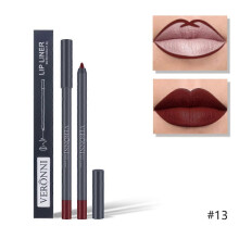 (color13)2 In 1 Double-ended Lipstick Lip Liner Pen Matte Pigment Non-stick Cup Skin Color 24h