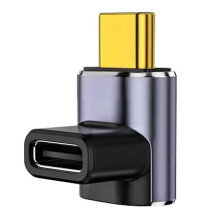 100W USB4.0 40Gbps 90 Degree USB Type C Male to USB-C Female Adapter Exten