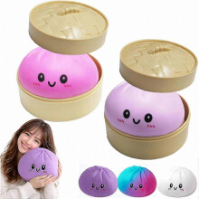 Giant Dumpling Squishy Toy, 4/6/10 Inch Large Mystery Squishy, Valentine's Day Jumbo Bun with Face for Adults