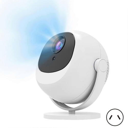 (AU Plug) 360 Degree Portable 4K Projector Smart Home Theater Projector with Android 11, Multi-Device Connectivity, and Remote Control