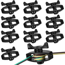 Electric Fence Tensioners Electric Fence Wire Tighteners,Black Plastic Insulation,2.6 x 2.2 in(24 Pcs) - DD