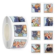 (One size, A) Zootopia ZootopiaNick Design Car Sticker Cute Cartoon Style for Car Decoration Enhances Vehicle Appearance Perfect Gift for Fans