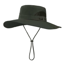 (color04)Men Wide Brim Sun Hat UV Protection Bucket Cap for Hiking Camping Fishing Safari