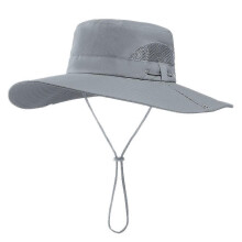 (color05)Men Wide Brim Sun Hat UV Protection Bucket Cap for Hiking Camping Fishing Safari