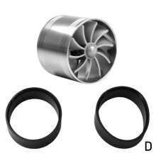 (White) Car Turbine Supercharger Turbo Refit Car Turbonator Kit Single Fan