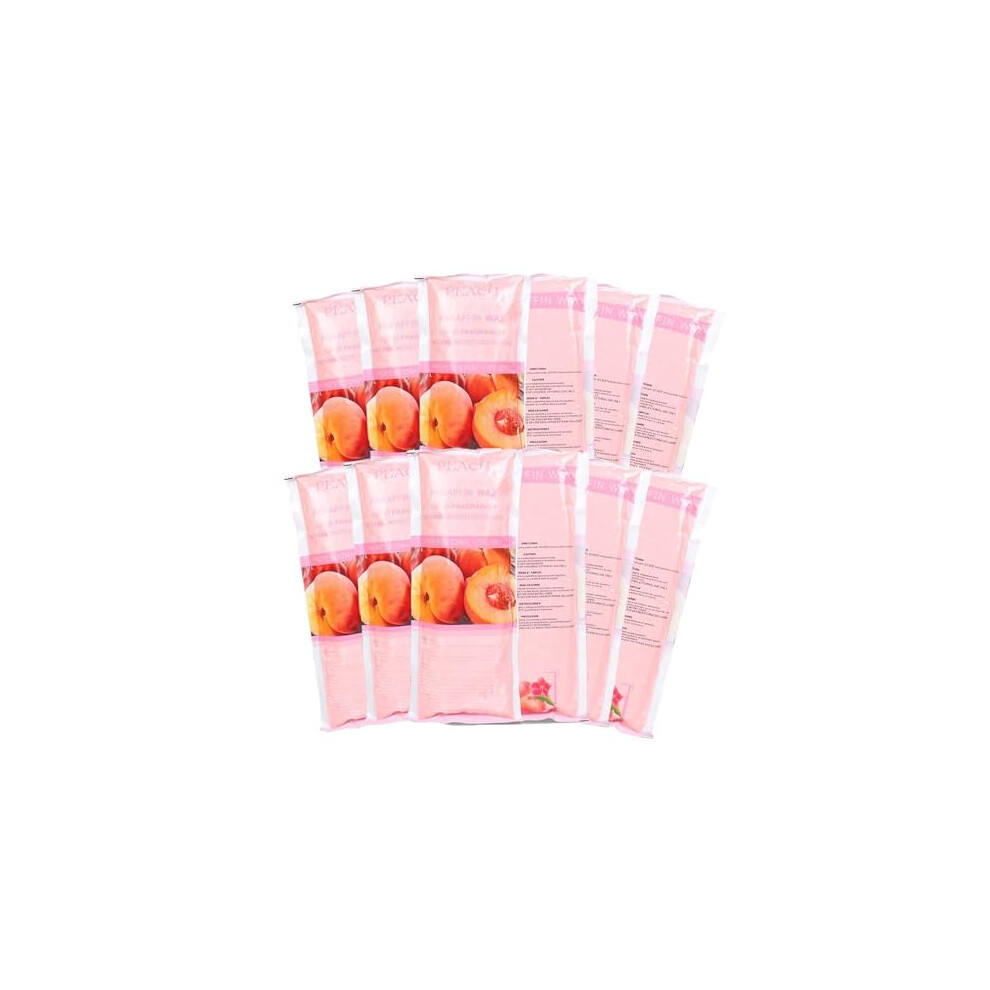 Peach Scented Paraffin Wax Beads Refills 12 Pack For Hands And Feet Dry Skin Relief Spa Use