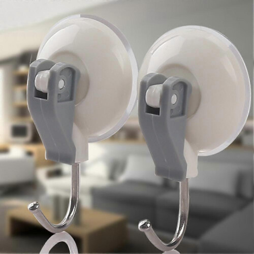 2X Heavy Duty Lever Suction Cup Hooks Bathroom/kitchen 2KG TOP 2