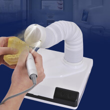 Professional Nail Dust Collector with LED Light, 60W 360 Rotation Suction, Replaceable Filter for Salon and Home