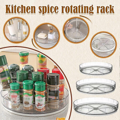 (White S)Rotating storage rack large, medium and small sets storage complete 2