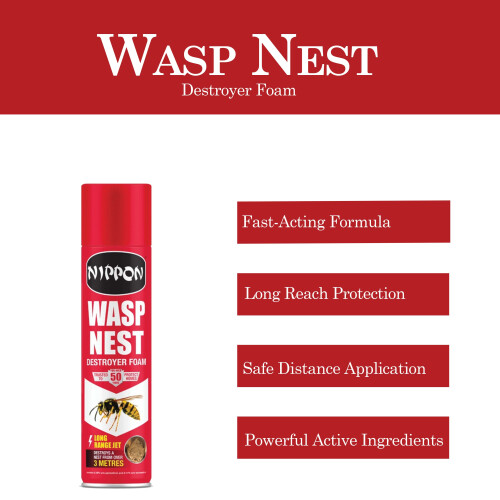 Vitax Nippon Wasp Nest Destroyer Foam 300ml 1