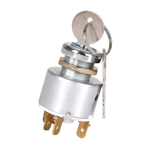 12 V Ignition Switch Universal Engine Start Switch Ignition Lock Car Ignition Coil with 2 Keys for Car Motorcycle Boat - DD