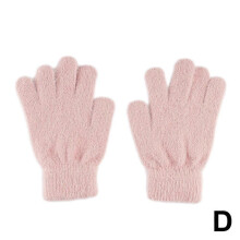 (8pcs white Topwater) Korean style winter gloves imitation mink gloves plush warm