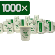 1000 6oz Paper Cups Bulk Compostable Catering