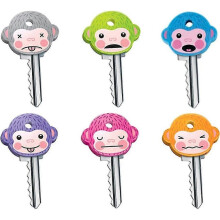 6 Pcs Rubber Key Caps Flexible Key Covers Caps Novelty Cute Fit for Easy Identifying Door Keys - DD