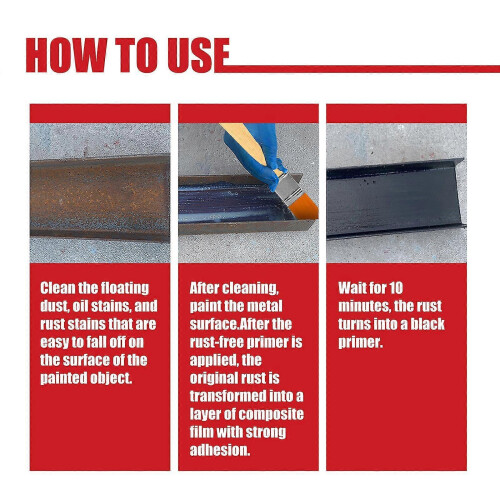 3 Car Anti-Rust Chassis Rust Converter Water-Based Primer Metal Rust Remover - Ri 2