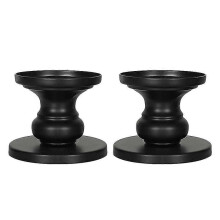 Nordic Black Iron Candle Cup Tray for Elegant Home Decoration - Set of 2