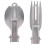 Portable Folding Titanium Spork Fork Outdoor Camping Cutlery Travel Tableware(Fork   Spoon) 1