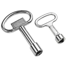 2 Pcs Water Tap Valve Switch Key Triangle Wrench Elevator Door Key Lock Wrench 8/9mm Hole Household Repairing Manual Tools - Pjun