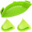 (Green) Silicone Strainer Clip Design With Another 2 Silicone Gloves - RiRi 1