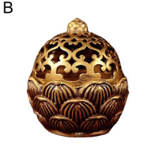 (Large lotus incense burner) Modern Mythical Classic Ornaments Decor Brass Indoor Beast Kirin Ergonomic Incense Reliable Office Smooth Burner